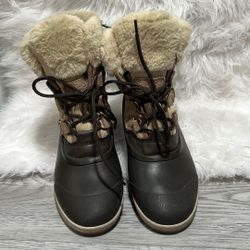 Sperry Women's Waterproof Pacifica Alpine Faux Fur Boot Size-6.5 Brown/Tan