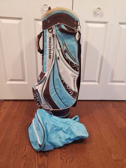 Maxfli Revolution women's golf club bag, lightweight cart bag with strap and rain cover