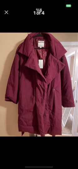 NEW WITH TAGS A NEW DAY BURGUNDY TRENCH COAT XL