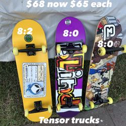Skateboard Blind 8:2 Yellow Blind Pro Deck $65 Complete