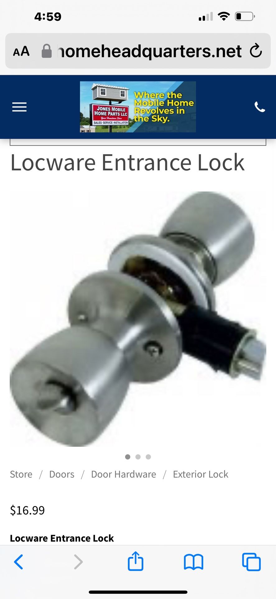 Door Entrance Lockset