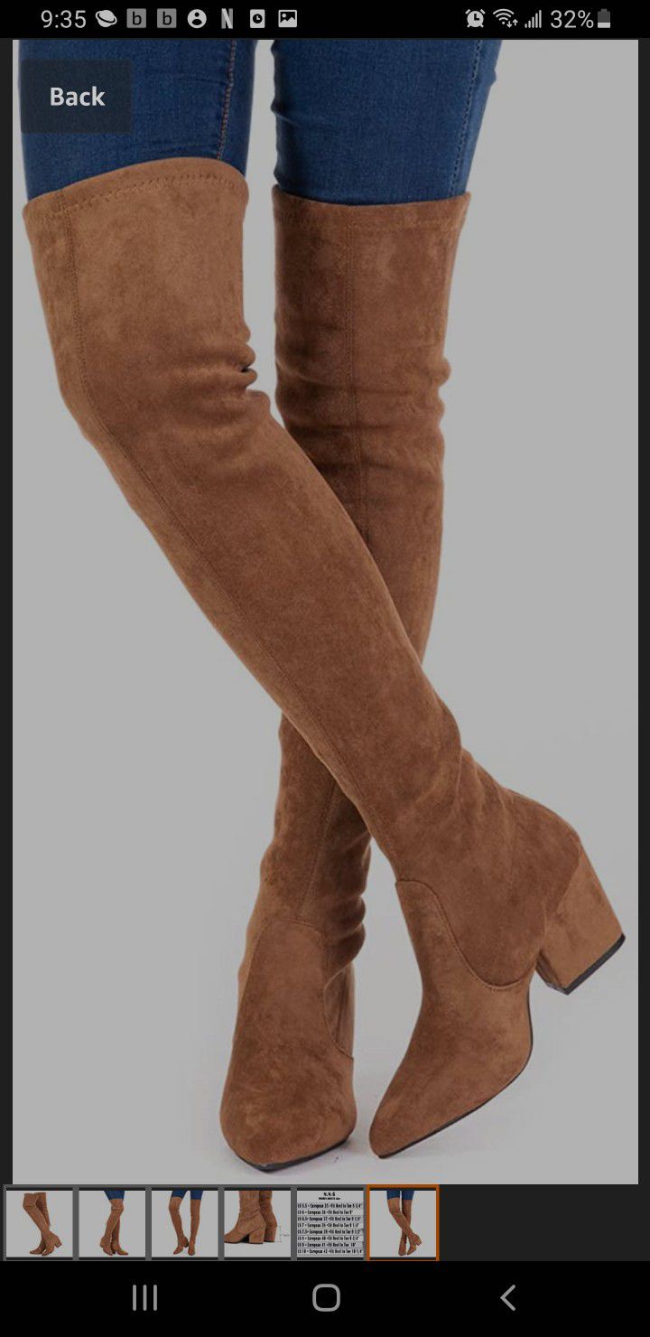 N.N.G Women Boots Winter Over Knee Long Boots Fashion Boots Heels Autumn Quality Suede Comfort Square Heels