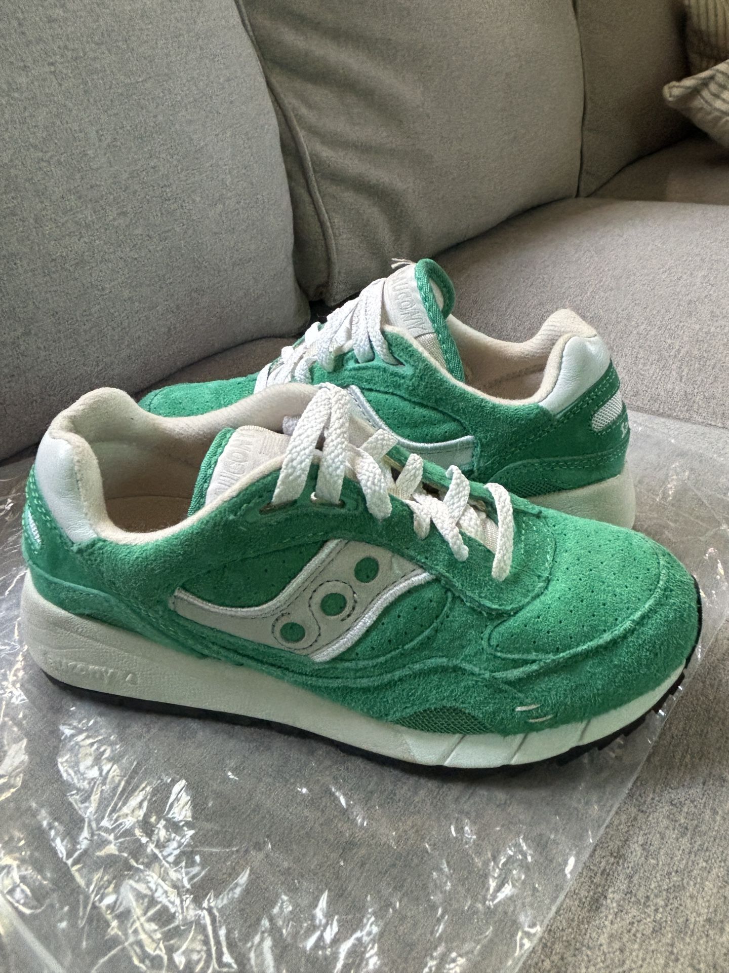 2022 Saucony Shadow 6000 Premium Suede Green Vert Sneakers Size 6 S70662 -2