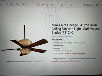 Minka Aire 54” Ceiling Fan W/Lights