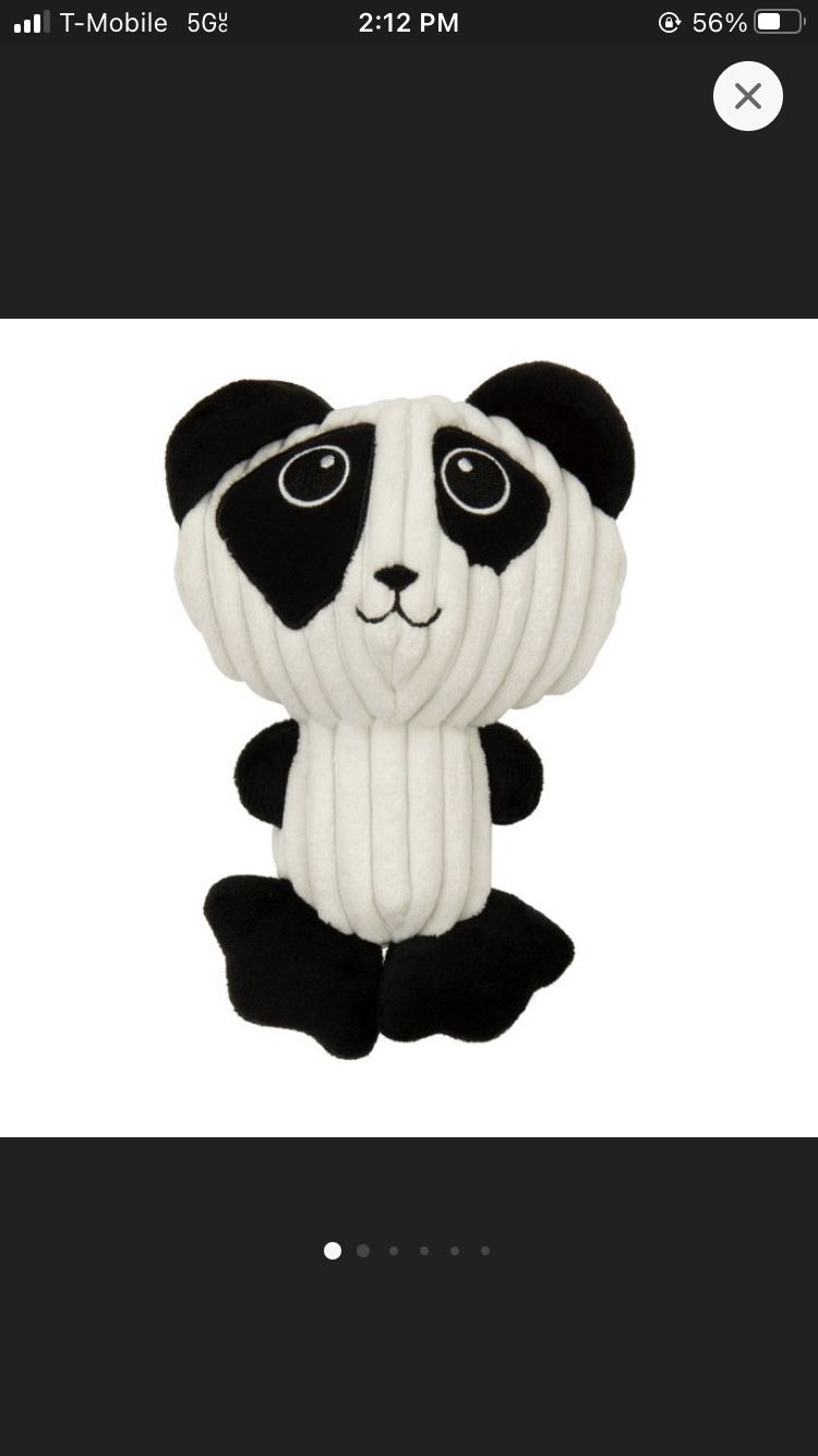 TrustyPup Silent Squeak Big Head Panda Dog Toy - M