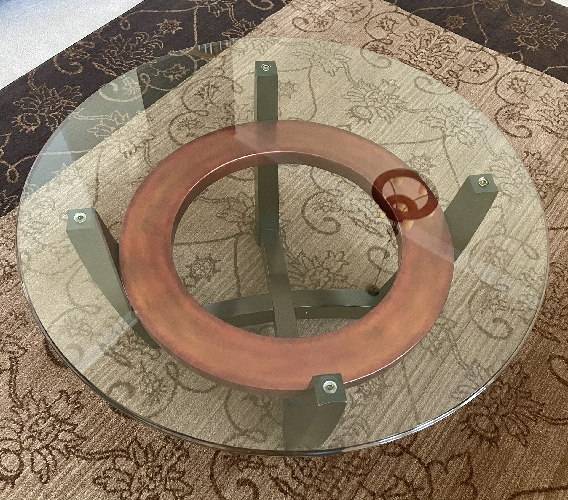 Glass Top Coffee Table & End Tables
