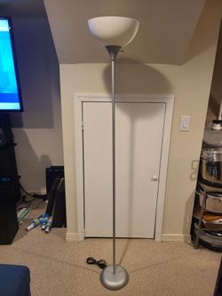 Silver Metal Floor Stand Lamp