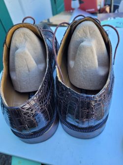 Used David Eden Unique Exotic Genuine Crocodile Leather size 12 brown &Kut