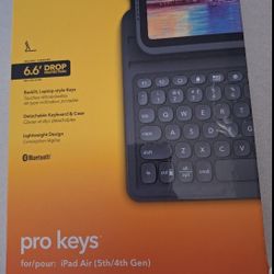 ZAGG Pro Keys Detachable Case and Wireless Keyboard for iPad Air  (Gen 4, Gen 5) - Bluetooth Pairing, Backlit Laptop-Style Keys, Apple Pencil Holder
