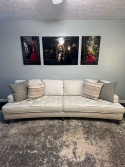 Havertys Oversized Cream Sofa — Excellent Condition  Price: $550 OBO