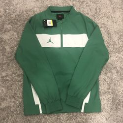 Nike Air Jordan Dri Fit 1/4 Zip Woven Jacket Green Men's Size Small