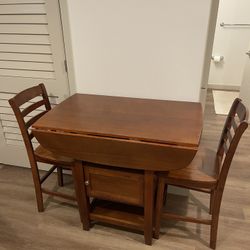 Drop Leaf Dining Table & Chairs 
