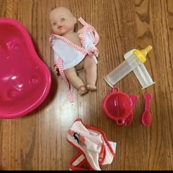 Baby Dolls and Car Seat with Accessories