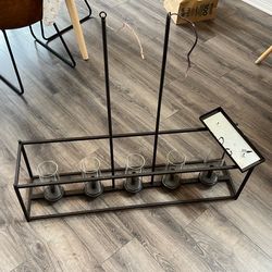 Crosby 5 Light Caged Linear Chandelier by Kichler