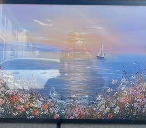 24x36 Ocean Sunset Wall Art