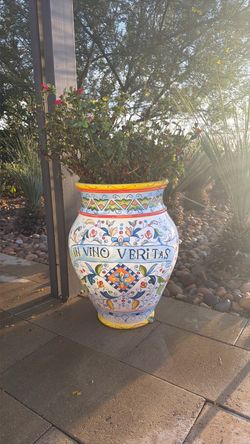 Large Frontgate Italian rose pot