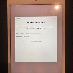 2015 IPad mini 4 (icloud locked)