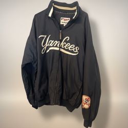 Majestic New York Yankees Script Full‑Zip Track Jacket
