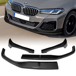 For 2021-2023 BMW 5-Series G30 M-Sport Painted Carbon Fiber Front Bumper Spoiler Lip -(2-PU-485-PCF