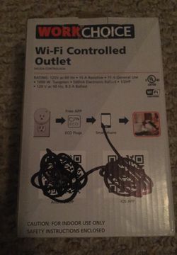 Workchoice wifi controlled 3 prong white outlet NIB