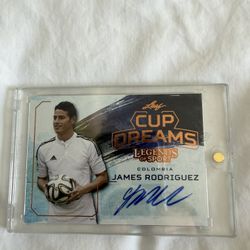 JAMES RODRIGUEZ 2015 LEAF LEGENDS OF SPORT CUP DREAMS AUTOGRAPH  SOCCER