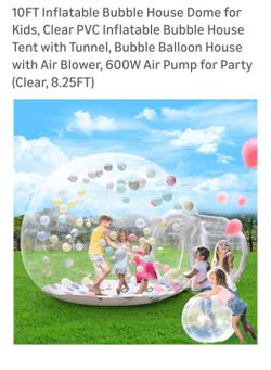 Inflatable bubble house