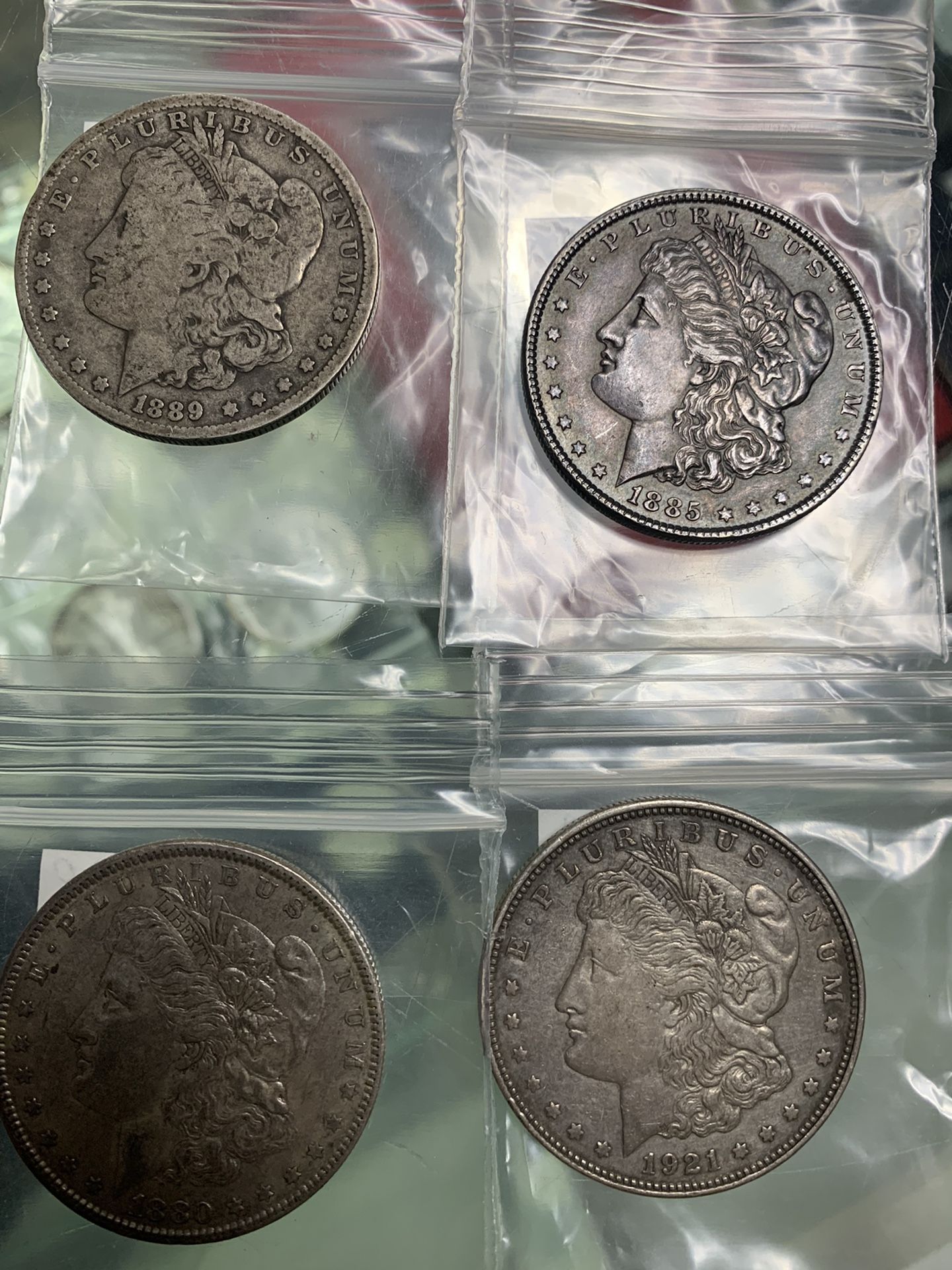 Morgan Silver Dollars Various Dates