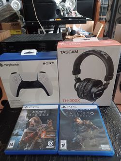 NEW PS5 CONTROLLER,NEW TASCAM TH-300X HEADPHONES 🎧, PRE-OWNED GAMES $160 FINAL PRICE READ DESCRIPTION