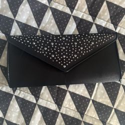 Black Clutch With Rhinestones