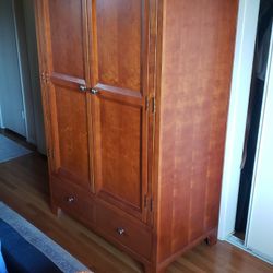 A LARGE ARMOIRE / Curio  SOLID Wood