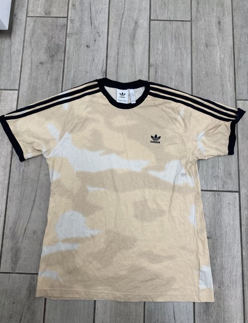 Mens Camo 3-Stripes T-Shirt Aluminium/Multi Colour/Black L