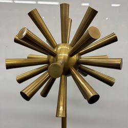 5ft Mid Century Brass Sputnik Floor Sculpture - Vintage Atomic MCM