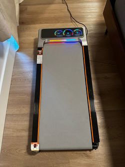 Walking Pad with 15% 12-Level Auto Incline , Trisomy 3.5HP Foldable Under Desk Treadmill, 450 LBS Capacity Treadmills for Home Hiking with UI Screen, 