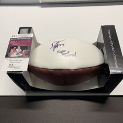 Authenticated Darrelle Revis Signed Patriots Football