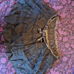Funhouse Rare Ruffles And Mesh Layered Mini Skirt Womens Size L