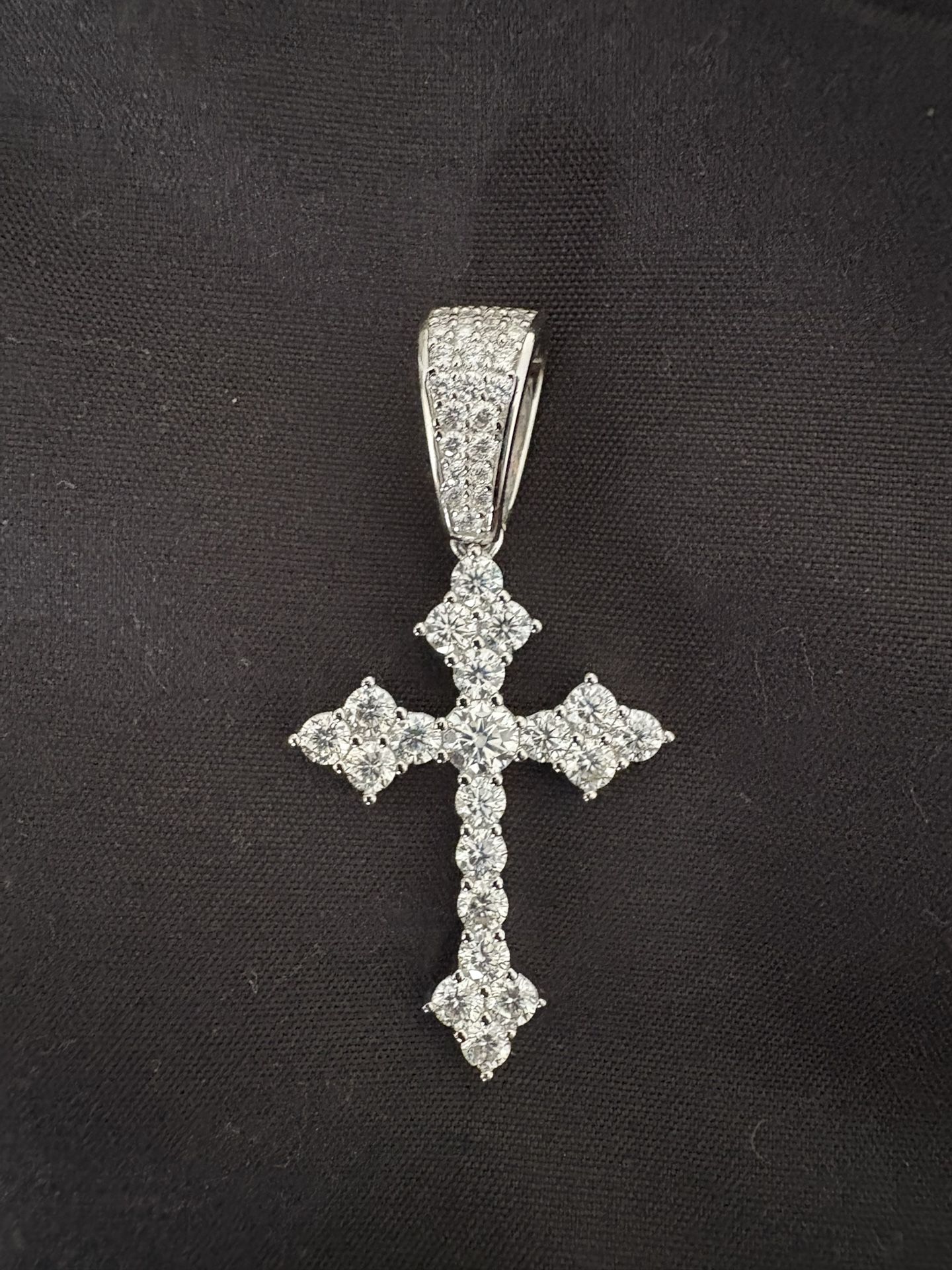 Moissanite Cross Pendant 