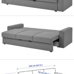 IKEA Sleeper Sofa Bed – Gray 