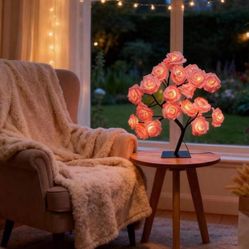Integrated Set, Artificial Rose Tree Lamp, Lighting Artificial Flowers, Wedding Decoration Props, A Surprise Gift For Your Wife , Romantic