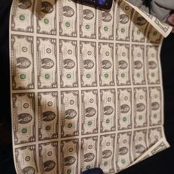 Two Dollar Federal Reserve Notes Full Sheet