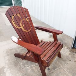 Adirondack Chair. Solid Wood.  Folds. New BUT Scratched 