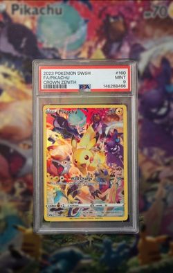 PSA 9 Pikachu Full Art Crown Zenith #160