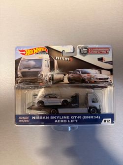 Hot Wheels W96 Team Transport 12 Nissan Skyline GT-R R34 Aero Lift Transporter