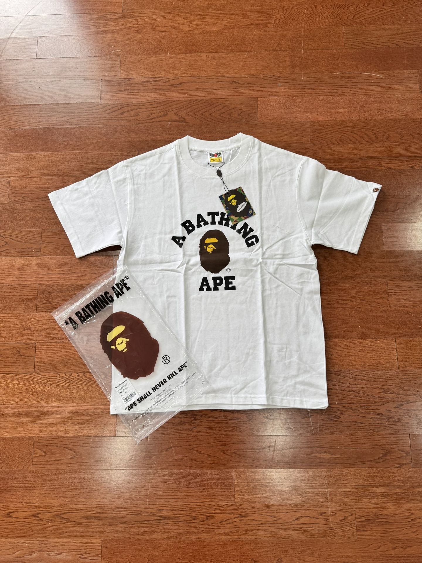 White Bape Ape Head Tee Shirt