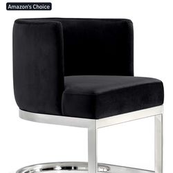 Dining Chairs with Polished Chrome Metal Frame,
