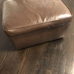 Leather ottoman