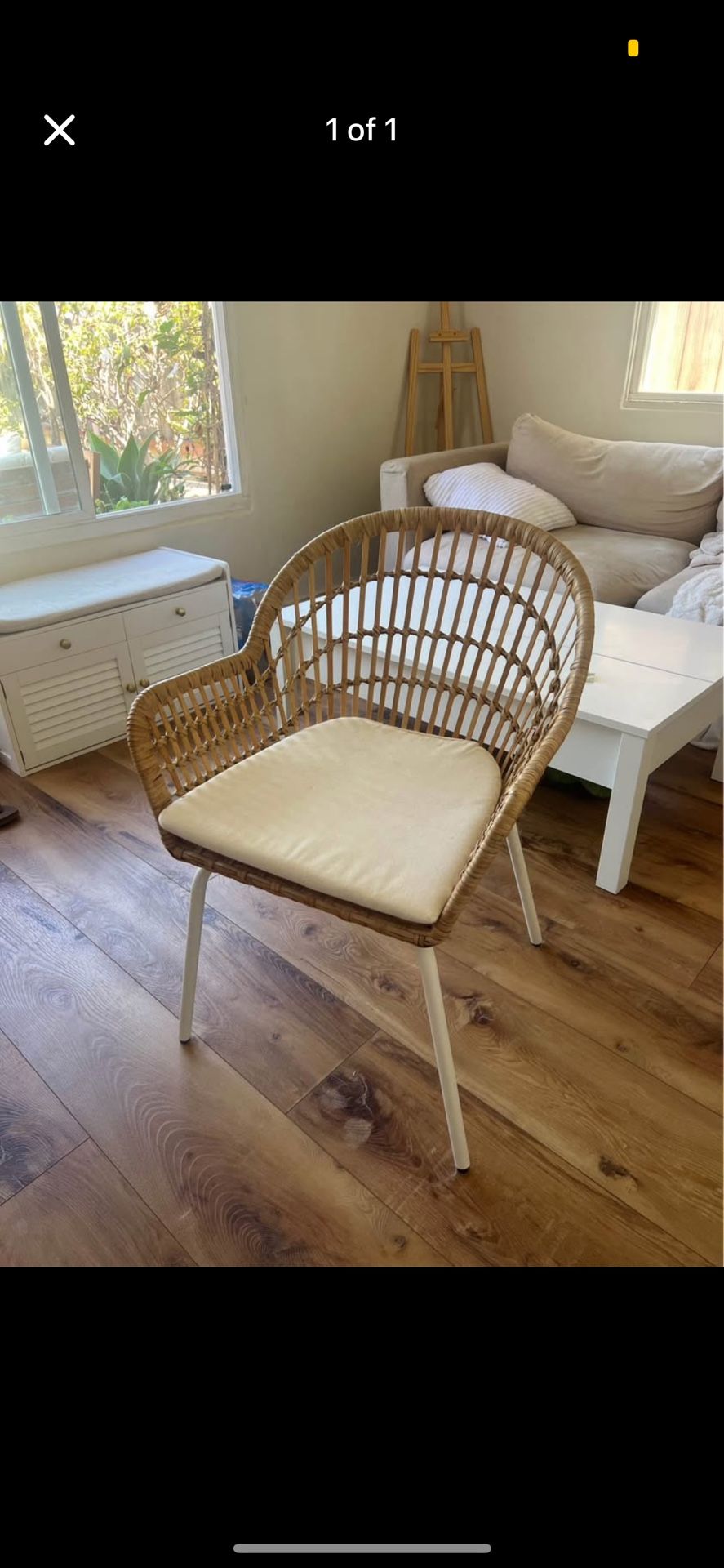 Boho Style Chair with Cushion