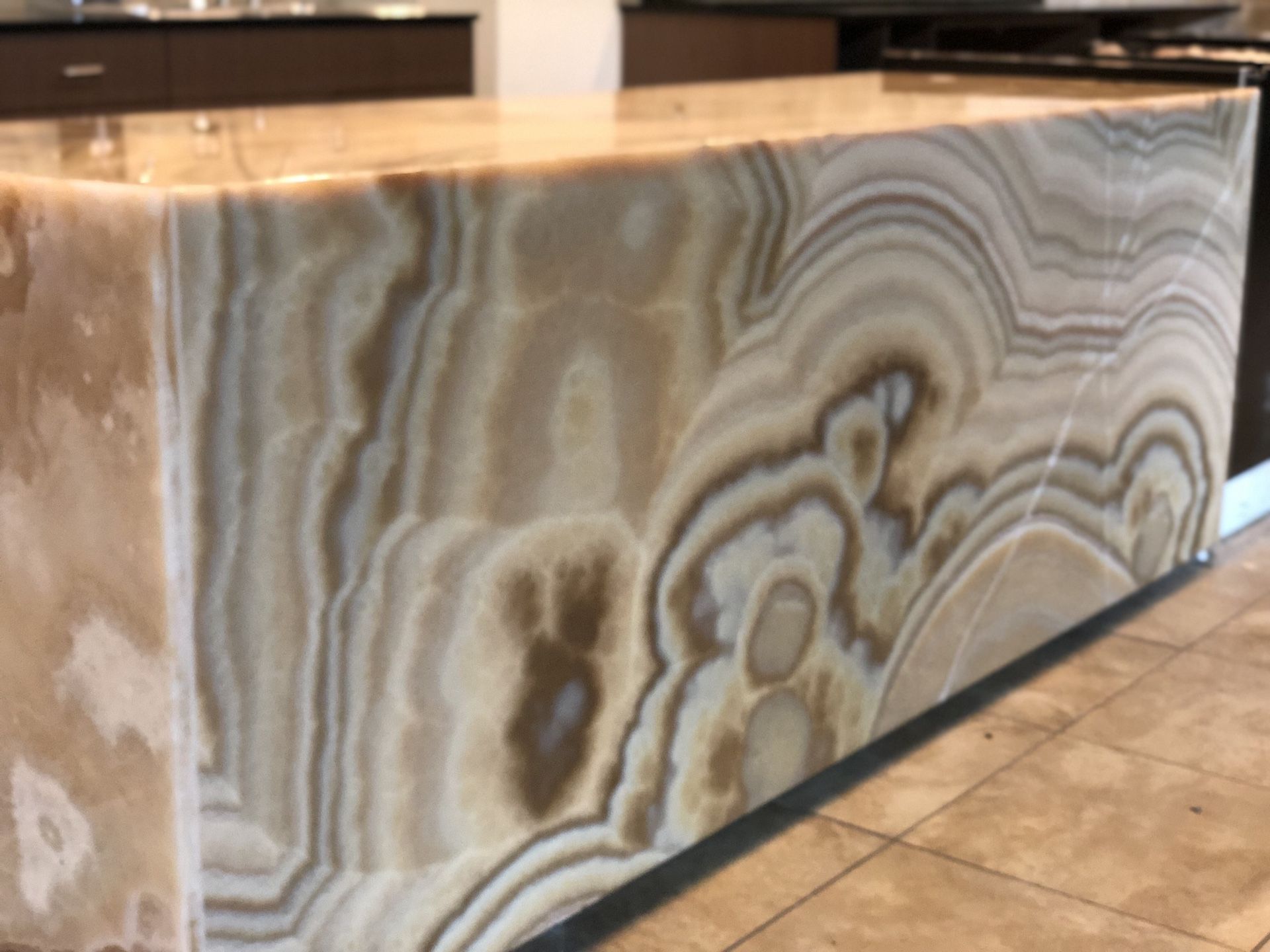 Honey onyx stone sales counter