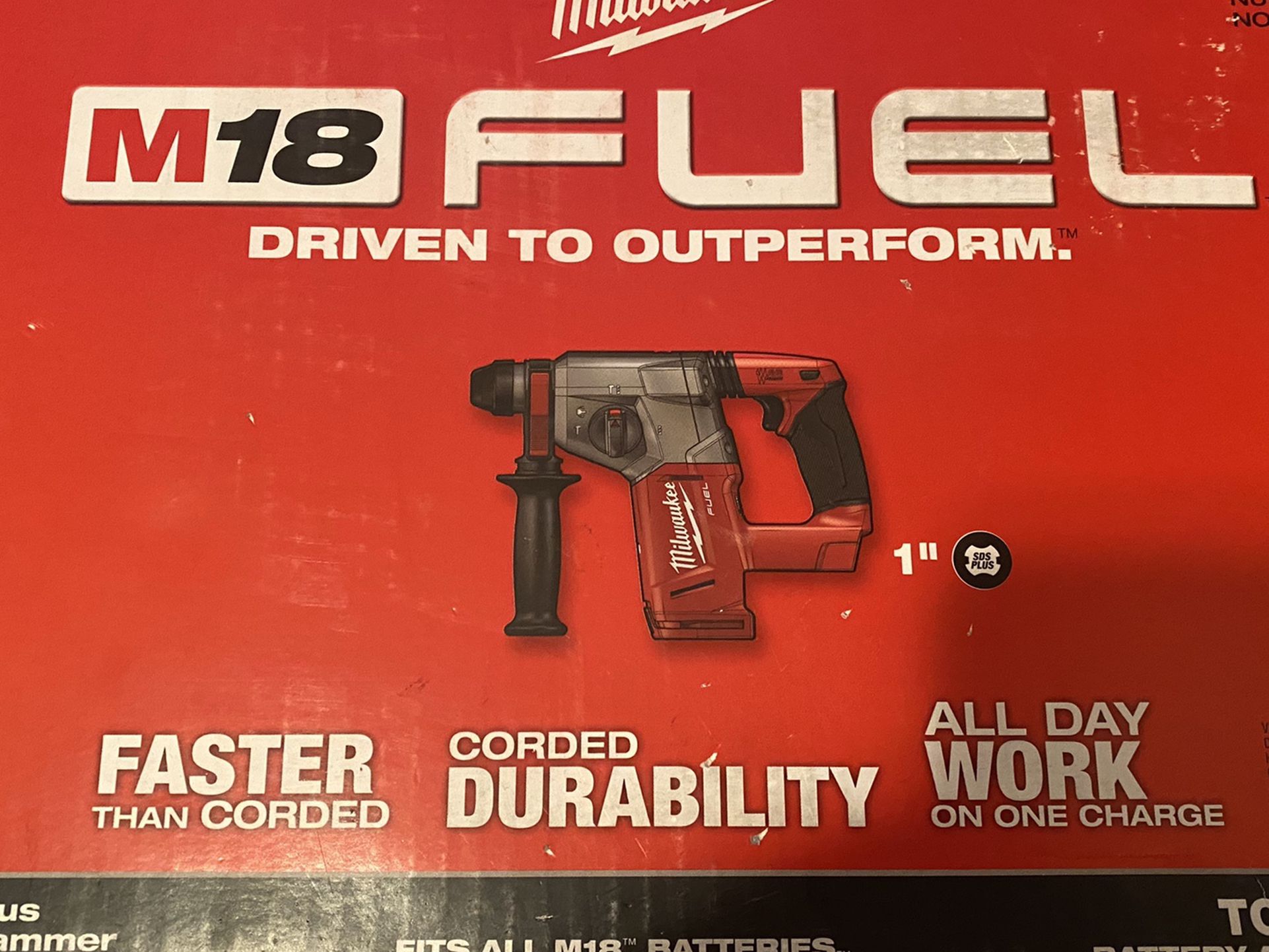 BRAND NEW MILWAUKEE FUEL 1’’ SDS ROTARY HAMMER TOOL ONLY