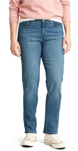 Signature By Levi Strauss & Co Womens Mid Rise Modern  Slim Jeans (20 Meduim)(Waist35) Lenght30 Blue Jeans