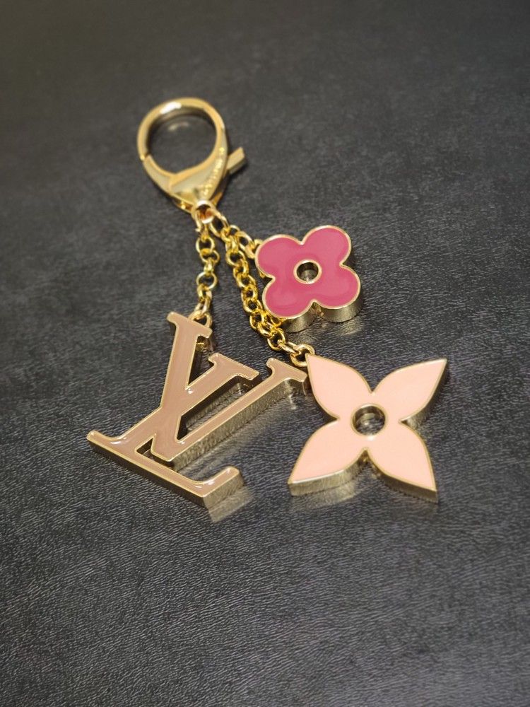 LV Keychain Charm Pink